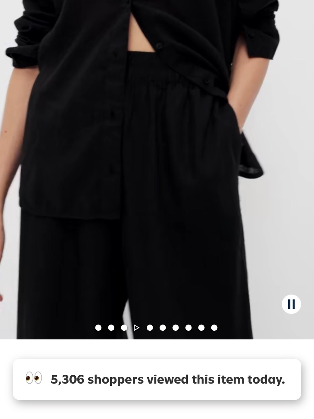 Old Navy Black Wide-Leg Elastic-Waist Pants